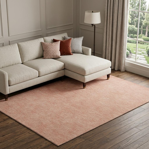 9' X 12' Copper And Ivory Geometric Washable Area Rug With UV Protection