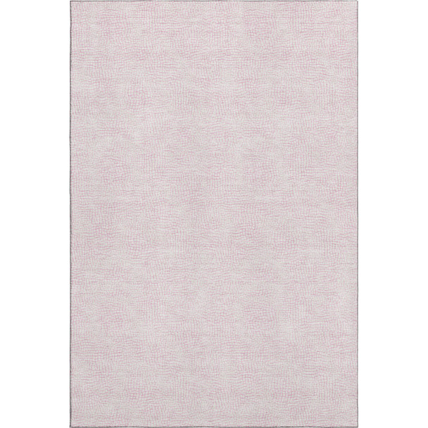 8' X 10' Pink And Ivory Geometric Washable Area Rug With UV Protection