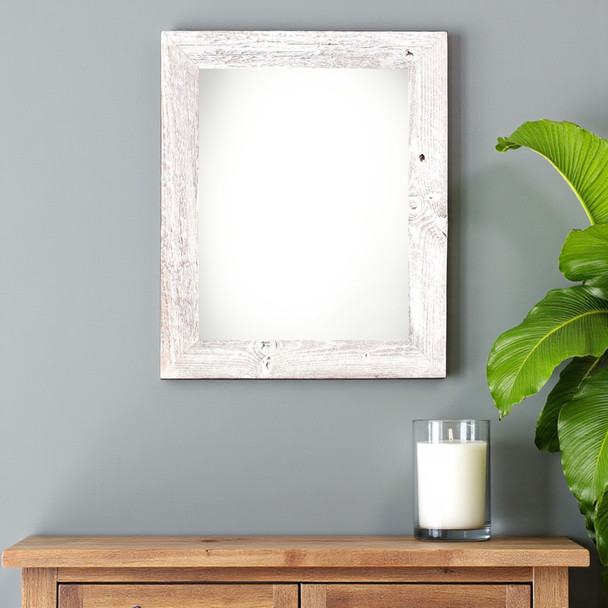 20" x 30" White Solid Wood Hanging Picture Frame