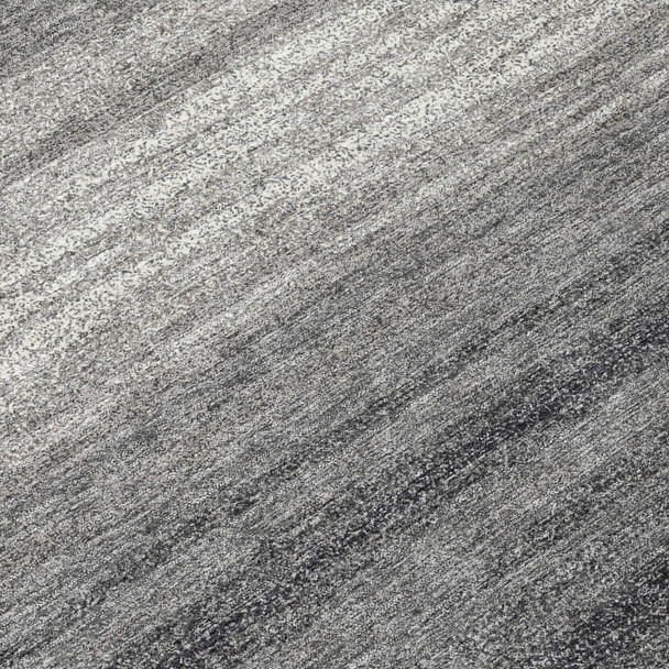 3' X 5' Gray And Charcoal Abstract Washable Indoor Outdoor Area Rug