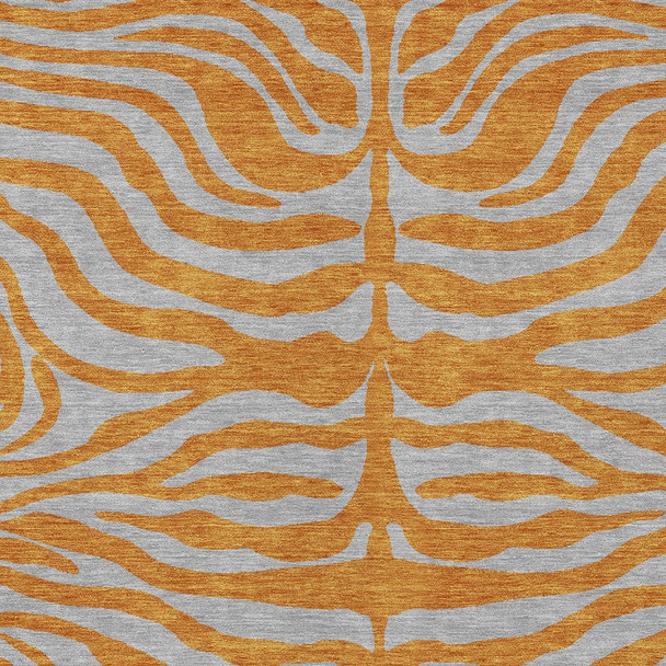 8' X 10' Copper And Gray Animal Print Washable Indoor Outdoor Area Rug