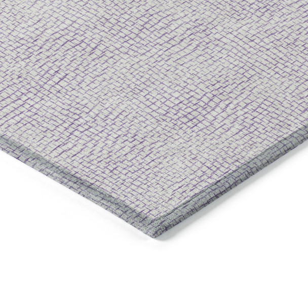 5' X 8' Lavender And Purple Geometric Washable Indoor Outdoor Area Rug