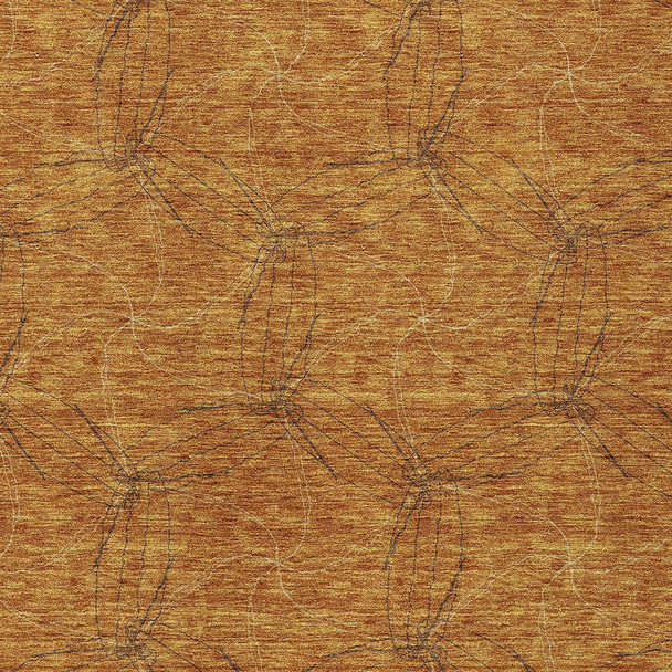 10' X 14' Copper And Ivory Geometric Washable Indoor Outdoor Area Rug