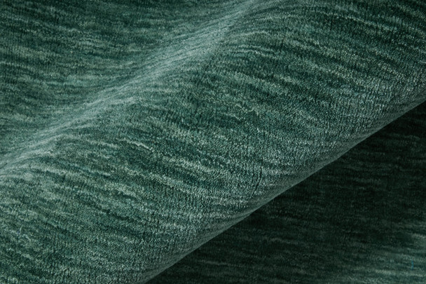 8' Green And White Hand Woven Runner Rug