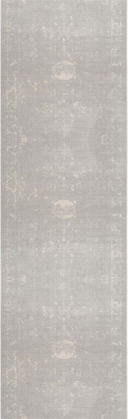 2' X 8' Modern Gray Distressed Runner Rug