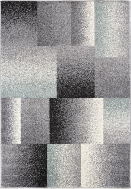 7' X 9' Gray Modern Geometric Area Rug