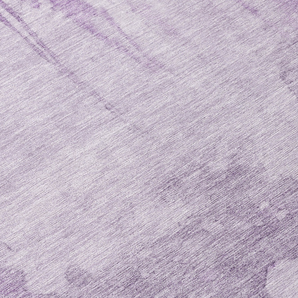 9' X 12' Lavender And Lilac Abstract Washable Indoor Outdoor Area Rug