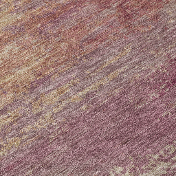 3' X 5' Merlot Beige And Blush Abstract Washable Indoor Outdoor Area Rug