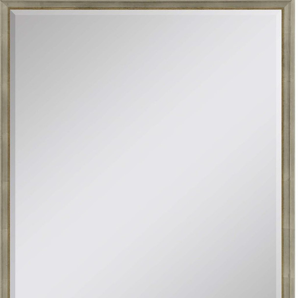 50" Silver Wood Accent Mirror