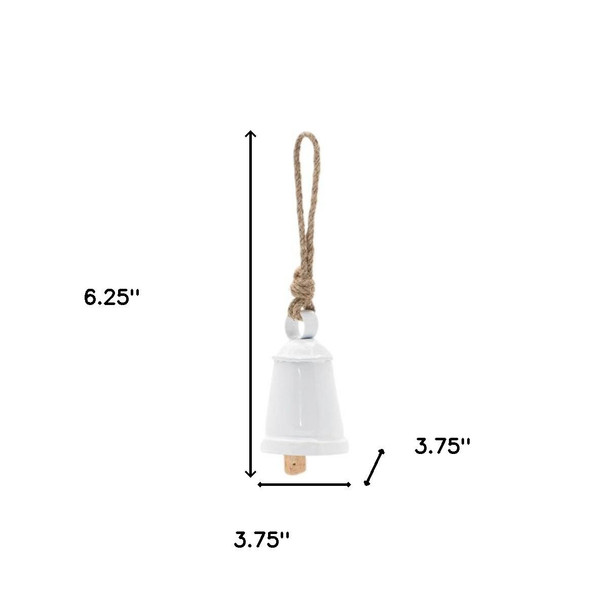 Set of Four White And Beige Shatterproof Iron Hanging Figurine Ornaments