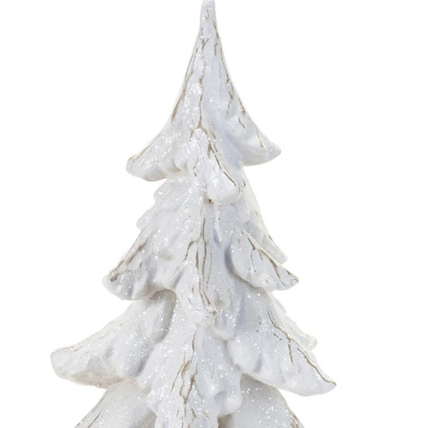 Set of Three White Polyresin Tabletop Sculpture