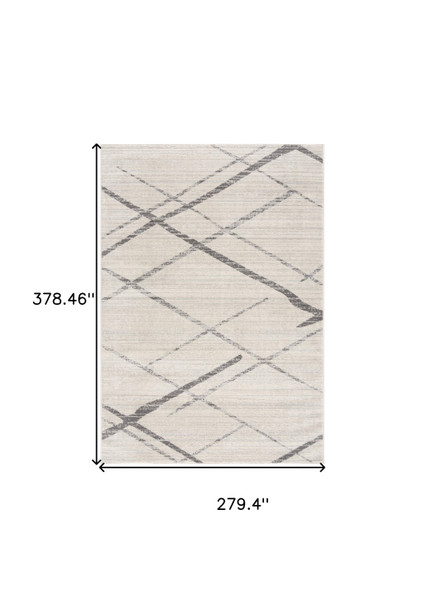 9' X 13' Gray Modern Abstract Pattern Area Rug