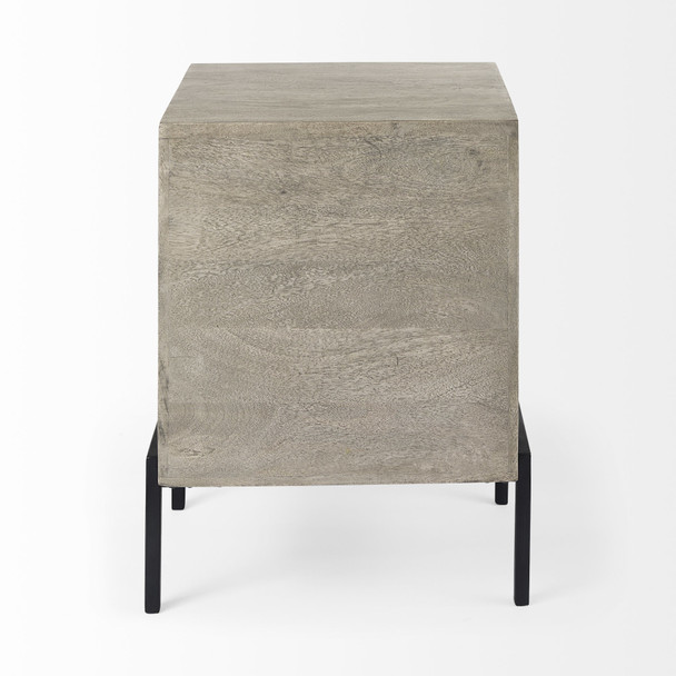 24" Brown Solid Wood Square End Table