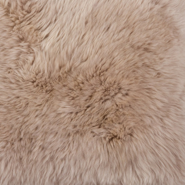 17" X 17" Taupe New Zealand Sheepskin Dining Chair Pad