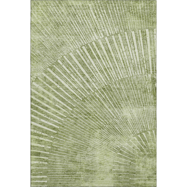 10' X 14' Sage And Ivory Geometric Washable Area Rug With UV Protection