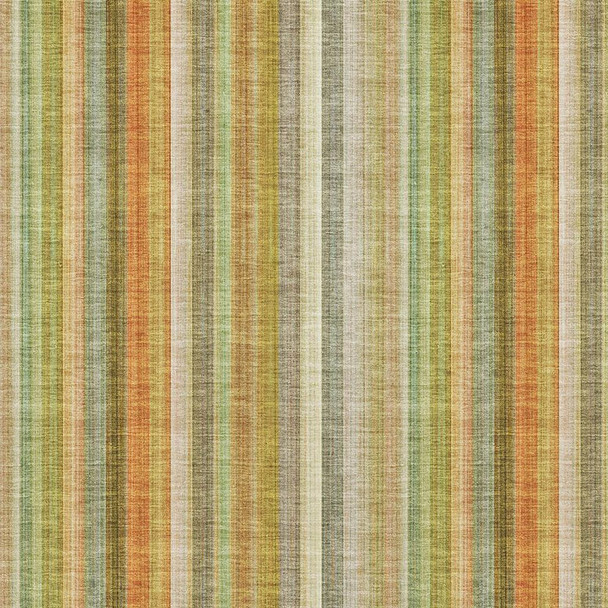 5' X 8' Khaki Orange And Beige Striped Washable Area Rug With UV Protection