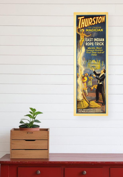 8" X 24" Thurston Rope Trick Vintage Magic Poster Wall Art