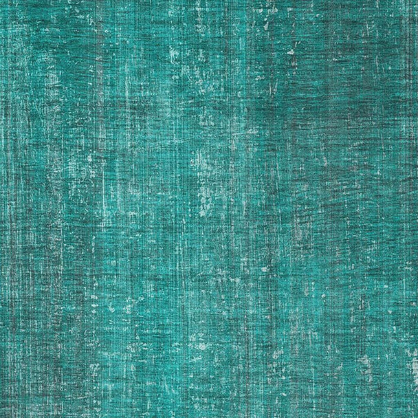 9' X 12' Teal And Ivory Striped Washable Area Rug With UV Protection