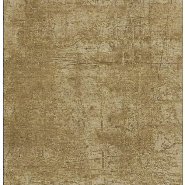 3' X 5' Beige And Ivory Abstract Washable Area Rug With UV Protection