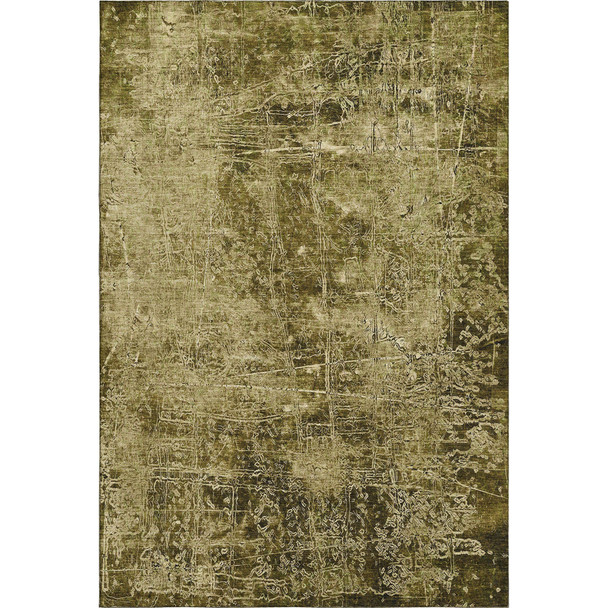 9' X 12' Brown And Ivory Abstract Washable Area Rug With UV Protection