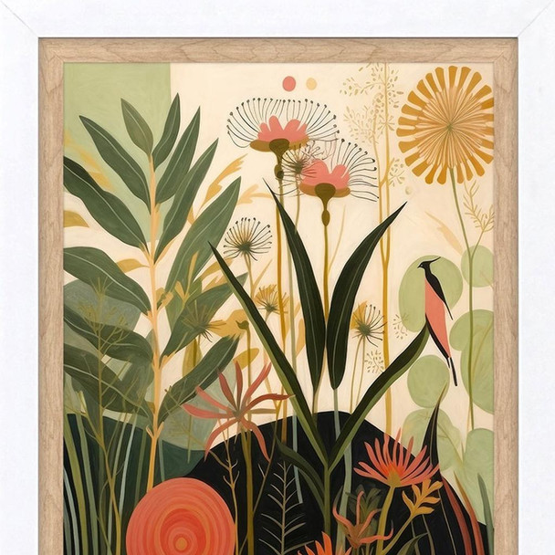 Set Of Two Botanical Embrace White Framed Wall Art