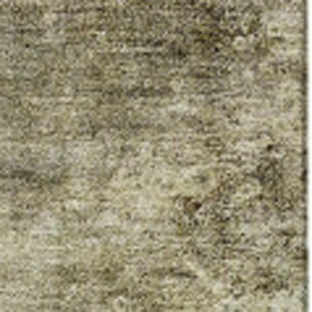 9' X 12' Taupe And Beige Abstract Washable Area Rug With UV Protection