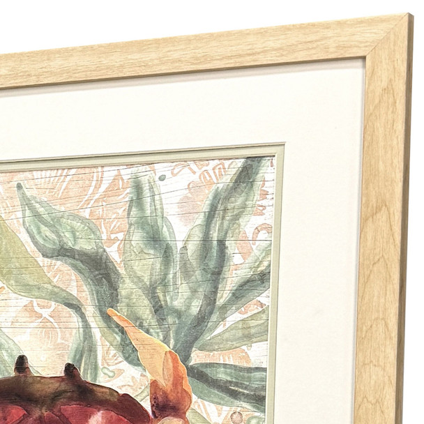 Set Of Two Crabby Melody Brown Framed Wall Art
