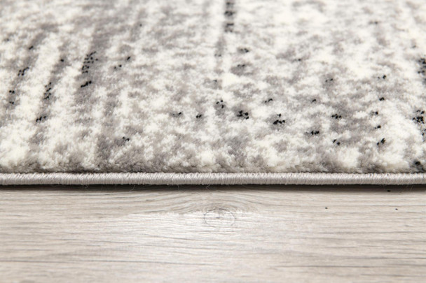 6' X 9' Gray Abstract Dhurrie Area Rug