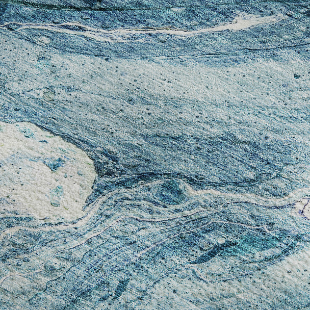 8' X 10' Sky Blue And Ivory Abstract Washable Area Rug With UV Protection