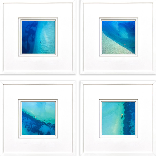 Set Of Four Nature From Above White Framed Wall Art