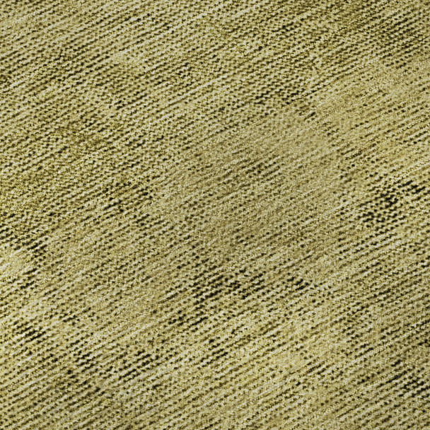 8' Gold And Wheat Oriental Washable Round Rug With UV Protection