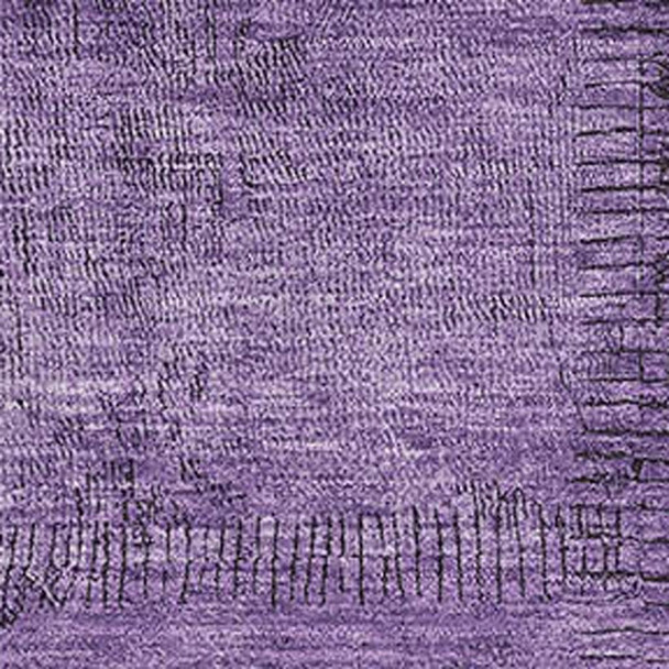 3' X 5' Purple And Gray Patchwork Washable Area Rug With UV Protection