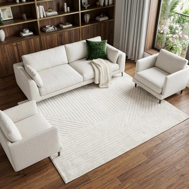 8' X 11' Cream Area Rug