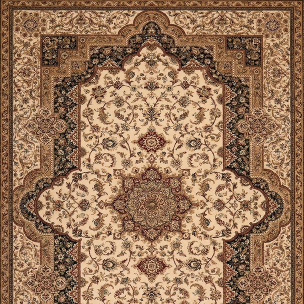 4' X 6' Black And Ivory Oriental Area Rug