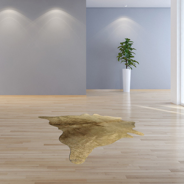 5' X 7' Taupe Cowhide Cowhide Print Area Rug