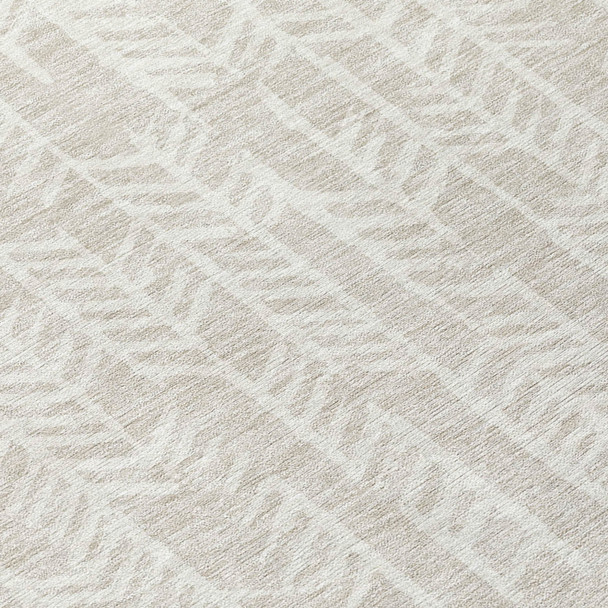 8' X 10' Beige And Ivory Tribal Washable Indoor Outdoor Area Rug
