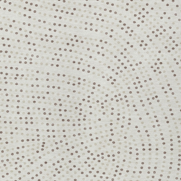 5' X 8' Ivory And Brown Polka Dot Washable Indoor Outdoor Area Rug