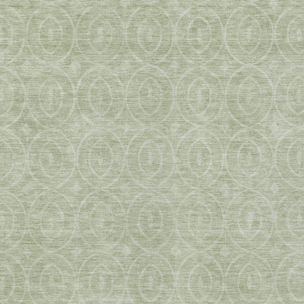 9' X 12' Mint Green Geometric Washable Indoor Outdoor Area Rug