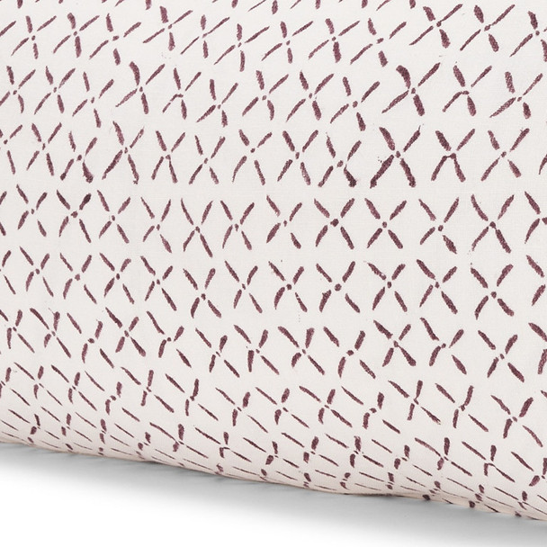14" Cream Crosshatch Linen Throw Pillow Cover