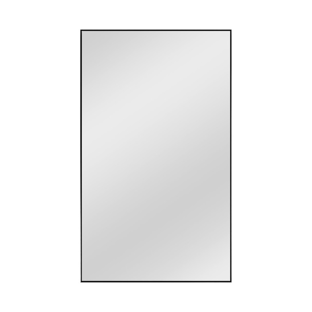 59" Black Metal Framed Full Length Hanging Mirror