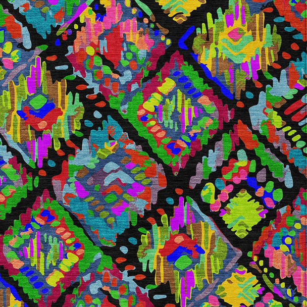 8' X 10' Black Yellow And Green Geometric Washable Indoor Outdoor Area Rug