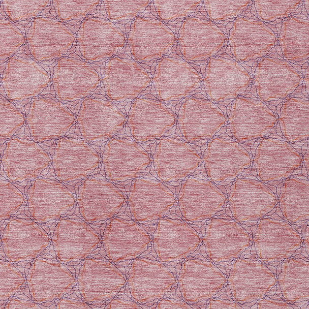 3' X 5' Pink And Purple Geometric Washable Indoor Outdoor Area Rug