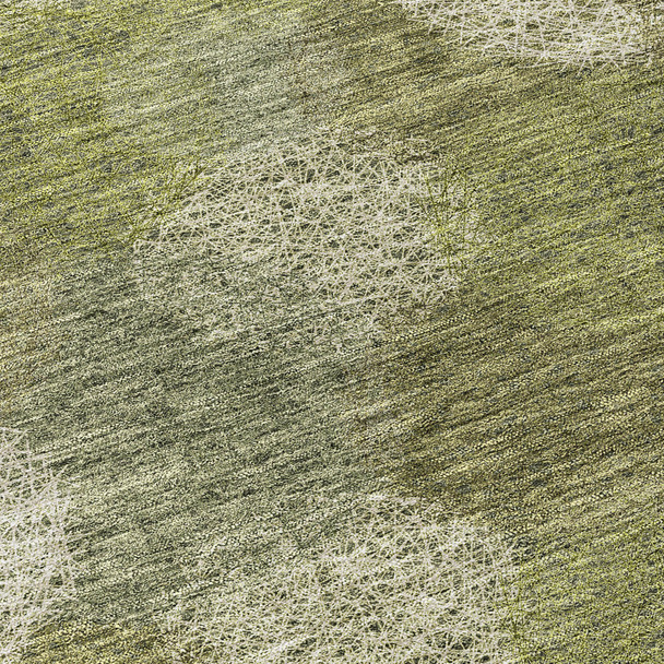 8' X 10' Green Ivory And Sage Polka Dot Washable Indoor Outdoor Area Rug