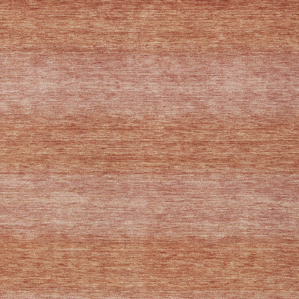 5' X 8' Terra Cotta And Peach Striped Washable Indoor Outdoor Area Rug