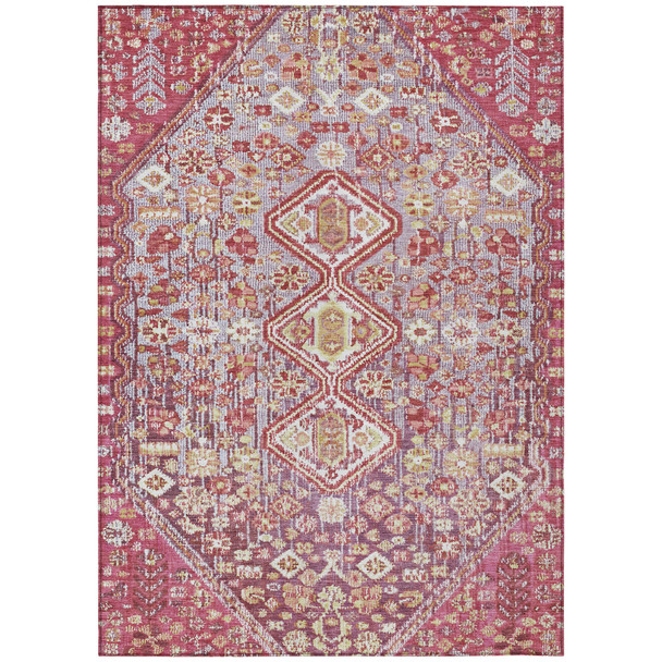 9' X 12' Brown And Wheat Aztec Washable Indoor Outdoor Area Rug