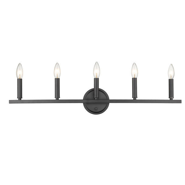 7" Black Metal Vanity Flush Mounted Sconce