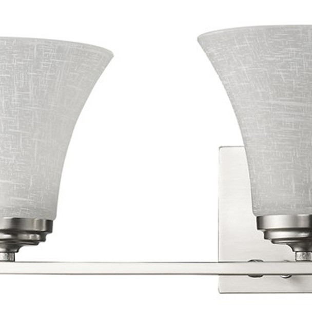 8" Silver And White Metal and Glass Vanity Flush Mounted Sconce