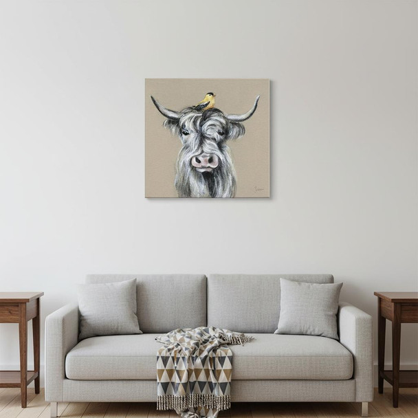 Cute Highland Cow Unframed Print Wall Art
