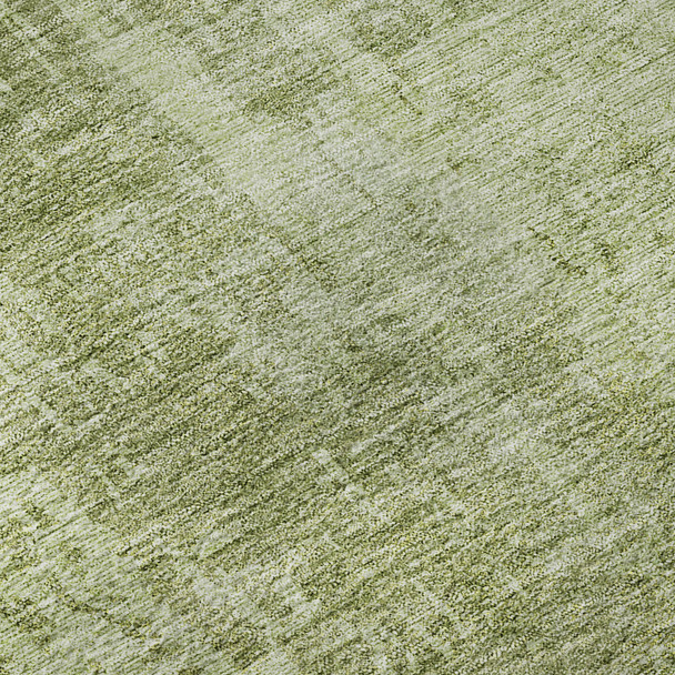 3' X 5' Sage And Ivory Abstract Washable Area Rug With UV Protection