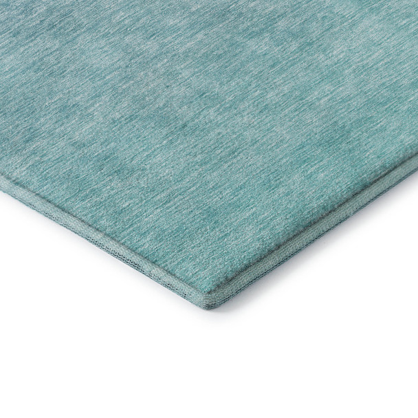 10' X 14' Sky Blue And Ivory Ombre Washable Area Rug With UV Protection